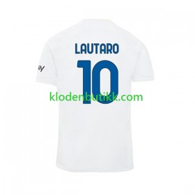 Inter Milan Lautaro Martinez 10 Borte Fotballdrakt 2023/24 Kortermet